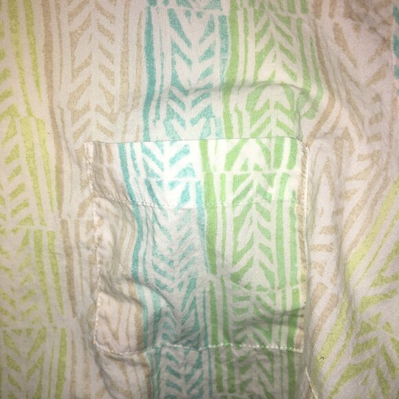 Sigrid Olsen L Button Down Shirt in Watercolors with Roses - Picture 7 of 13